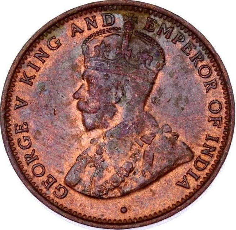 Ceylon 1/2 half Cent 1926 KGV Red UNC coin