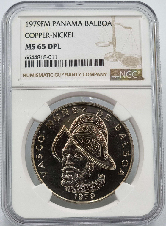Panama 1 Balboa copper nickel specimen coin 1979 FM NGC MS65 DPL
