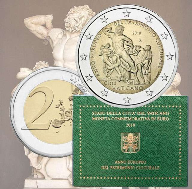 Vatican City 2018 2 EURO Coin Cultural Heritage Patrimonio