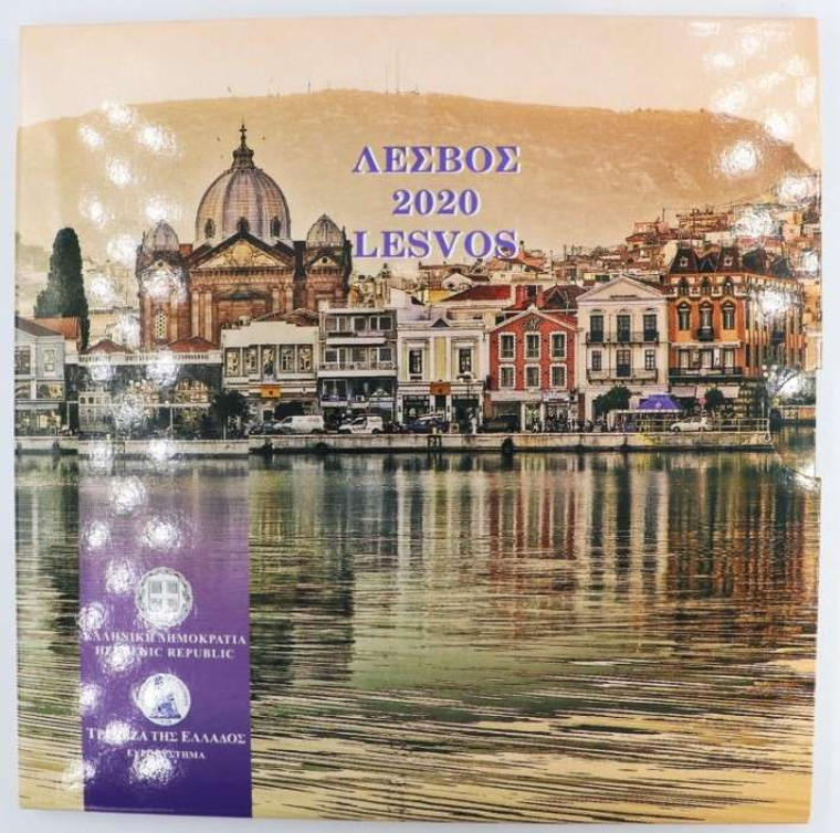 GREECE 2020 COMPLETE YEAR EURO SET IN COIN BLISTER LESVOS