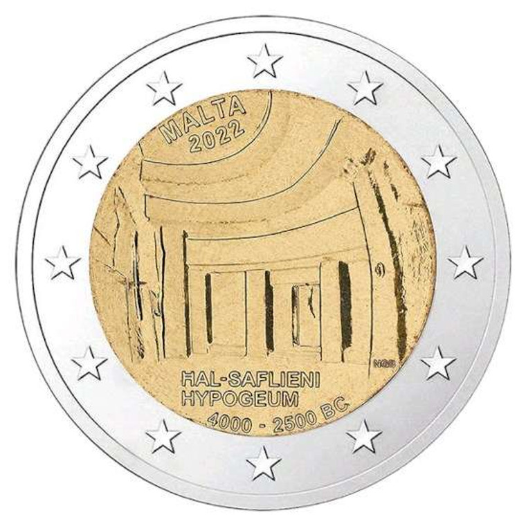 Malta 2022 2 Euro Commemorative Hal Saflieni bu coin