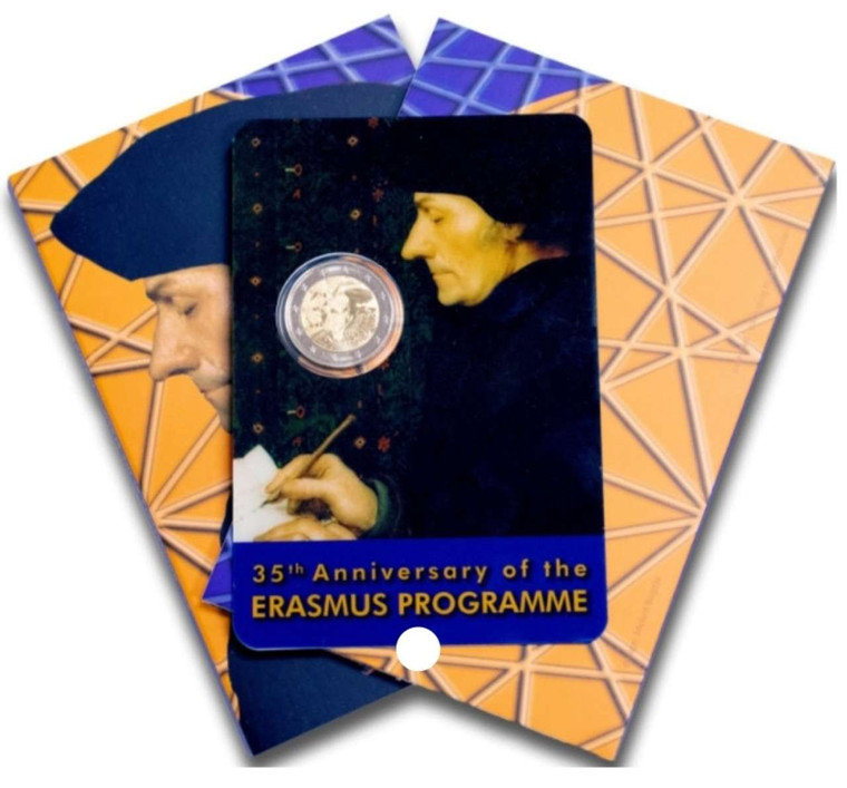 Malta 2022 2 Euro Commemorative Erasmus bu coin card