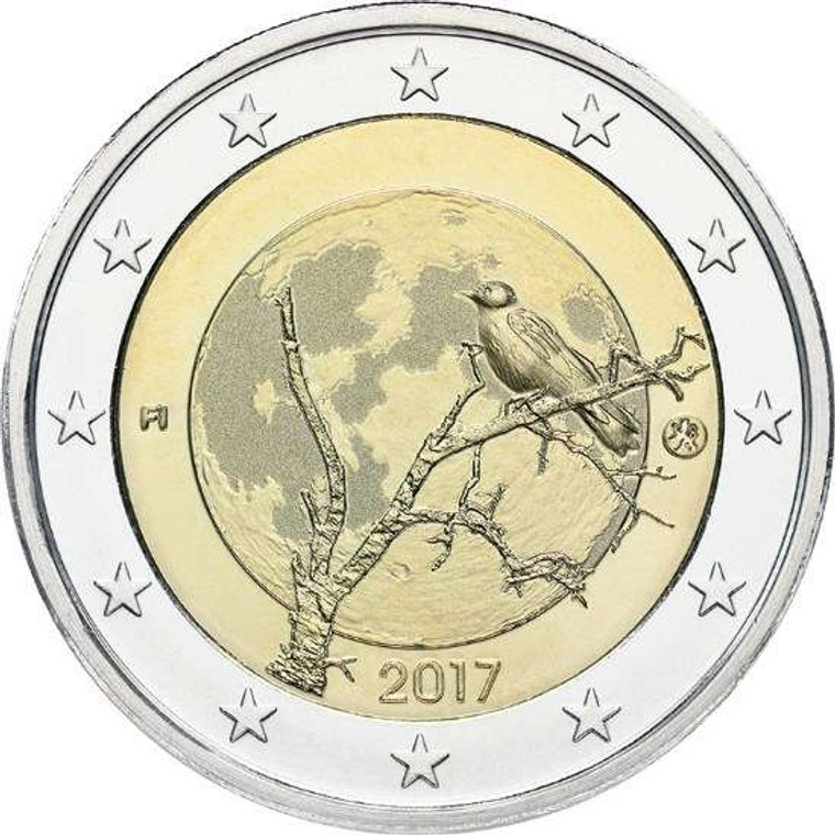 Finland 2017 2 Euro Commemorative Nature bu coin in capsule