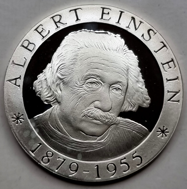 TOGO 500 FRANCS CFA Albert Einstein 2000 SILVER PROOF COIN