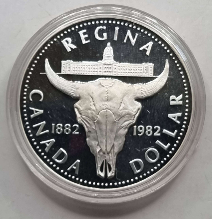 Canada 1 Dollar silver proof coin 1982 Regina