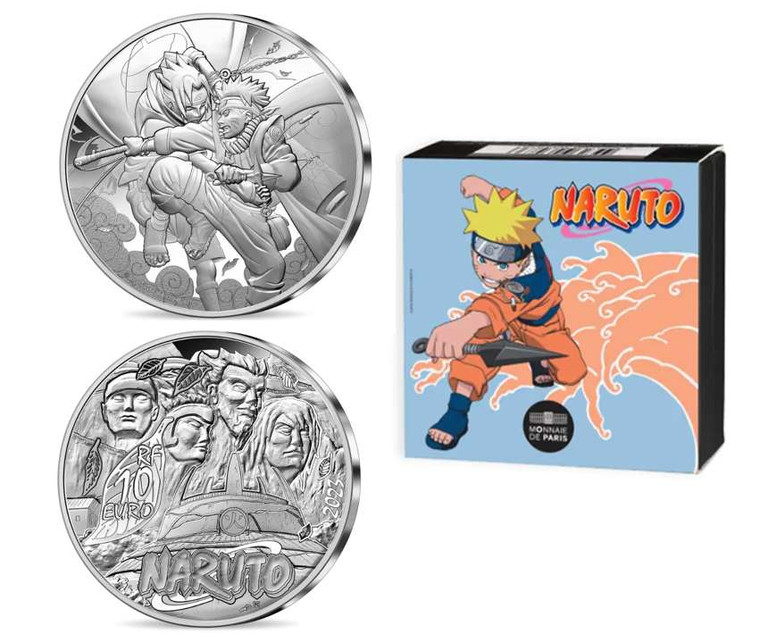 FRANCE 2023 NARUTO 10 EURO SILVER PROOF COIN