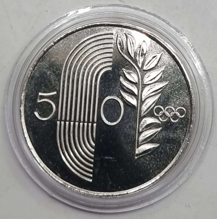 CYPRUS 1988 50 CENTS OLYMPIC GAMES SEOUL UNC COIN