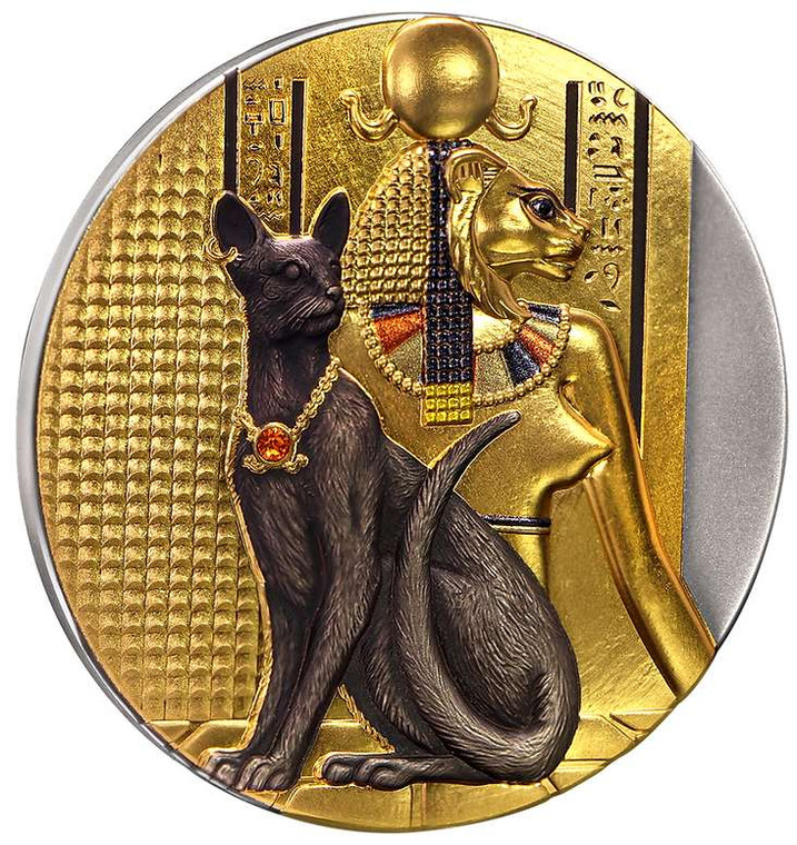 LADY FLAME SEKHMET 2 OZ 5 DOLLARS SILVER COIN NIUE 2023