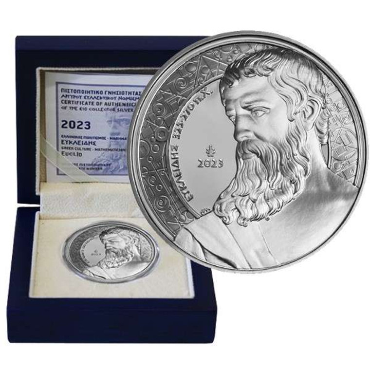 GREECE 2023 Mathematicians Euclid SILVER PROOF COIN