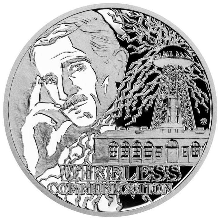 WIRELESS COMMUNICATION Tesla 1 Oz Silver Coin Niue 2023