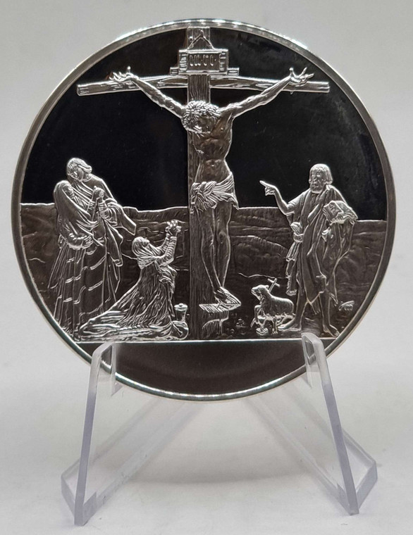 FRANKLIN MINT 100 Greatest Masterpieces Silver Proof Coin Series - CRUCIFICTION