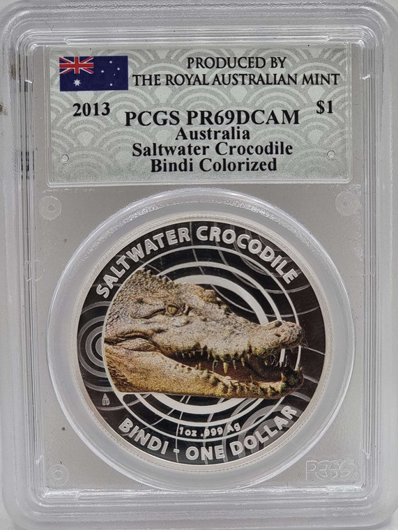 Australia 2013 Saltwater Crocodile Silver Proof PCGS PF69