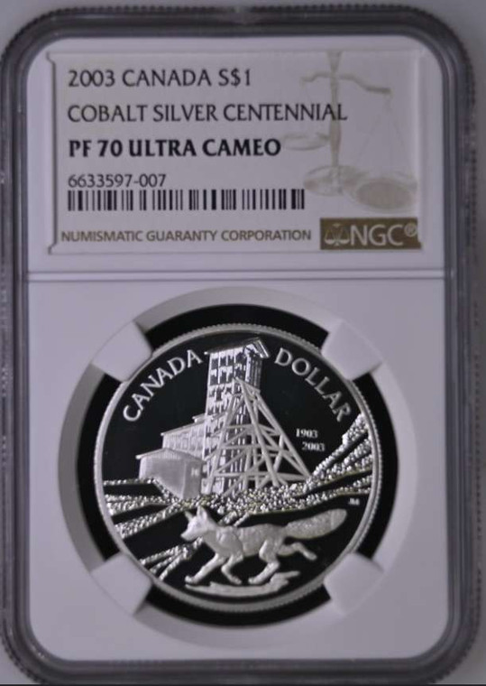 CANADA 1 DOLLAR 2003 SILVER PROOF COIN NGC PF70 POP 1