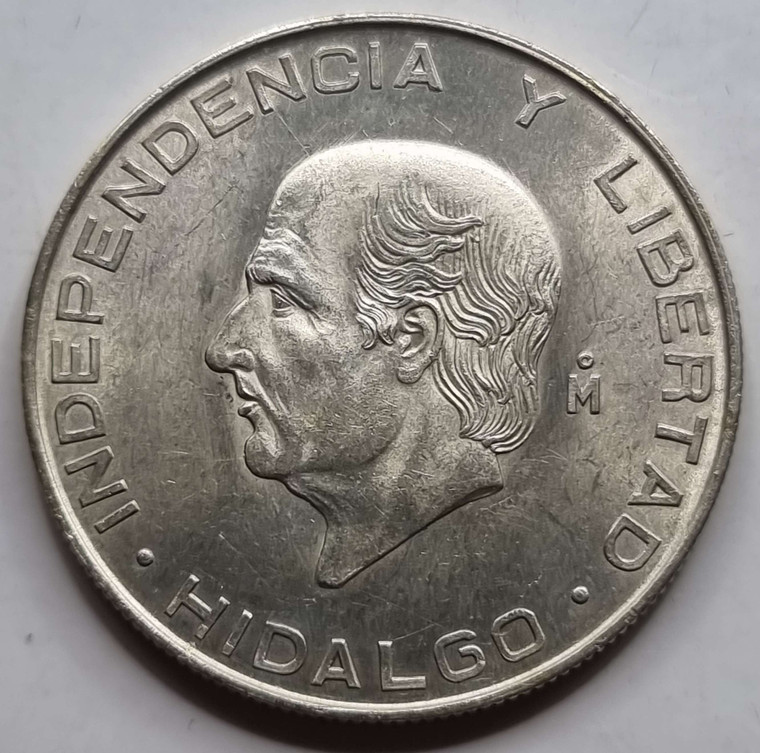 MEXICO 5 Pesos Silver coin 1956 UNC Hidalgo