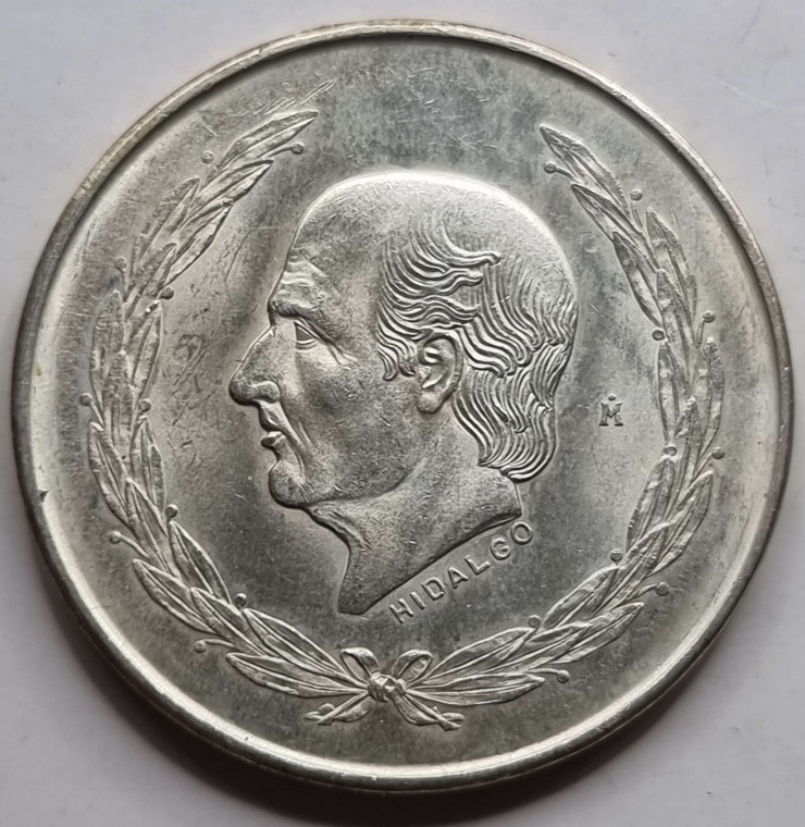 MEXICO 5 Pesos Silver coin 1951 UNC Hidalgo