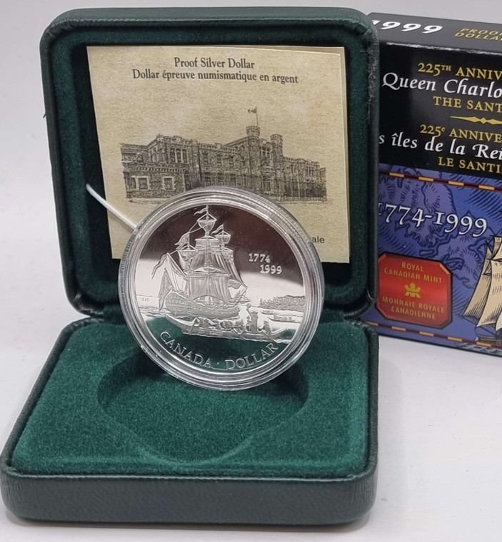 Canada 1 Dollar silver proof coin 1999 Juan Perez