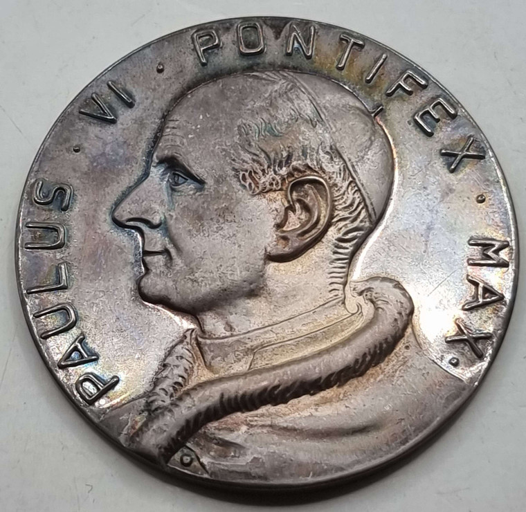 Mexico Silver Coin Medal 1965 Vatican Pope Paulus VI