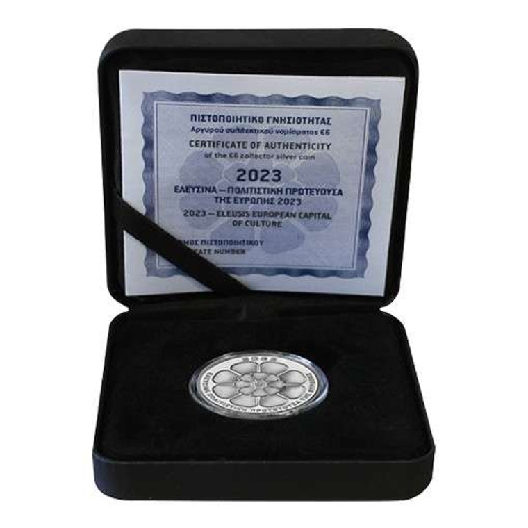 GREECE 2023 6 EURO ELEUSIS CAPITAL OF CULTURE SILVER PROOF COIN