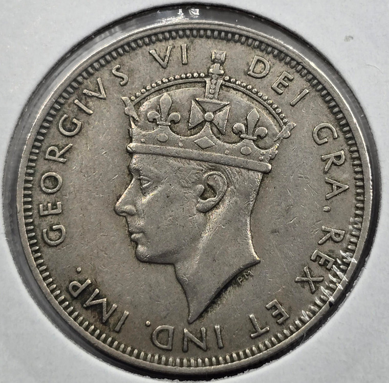 CYPRUS TWO SHILLINGS COIN 1947 KGVI EXF