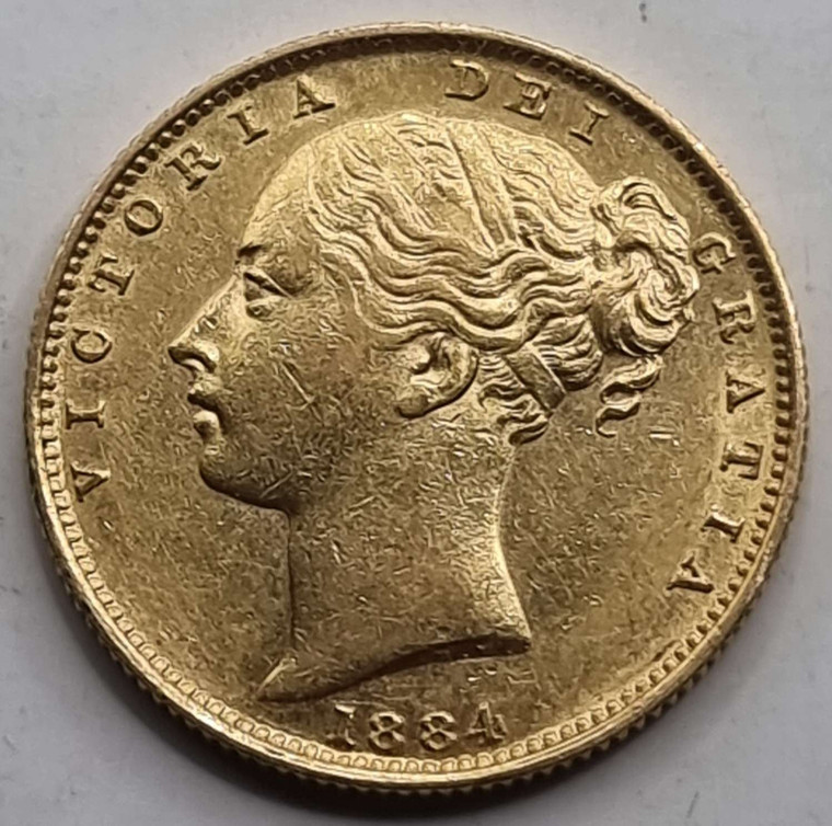 AUSTRALIA 1884 S QUEEN VICTORIA Gold Sovereign coin