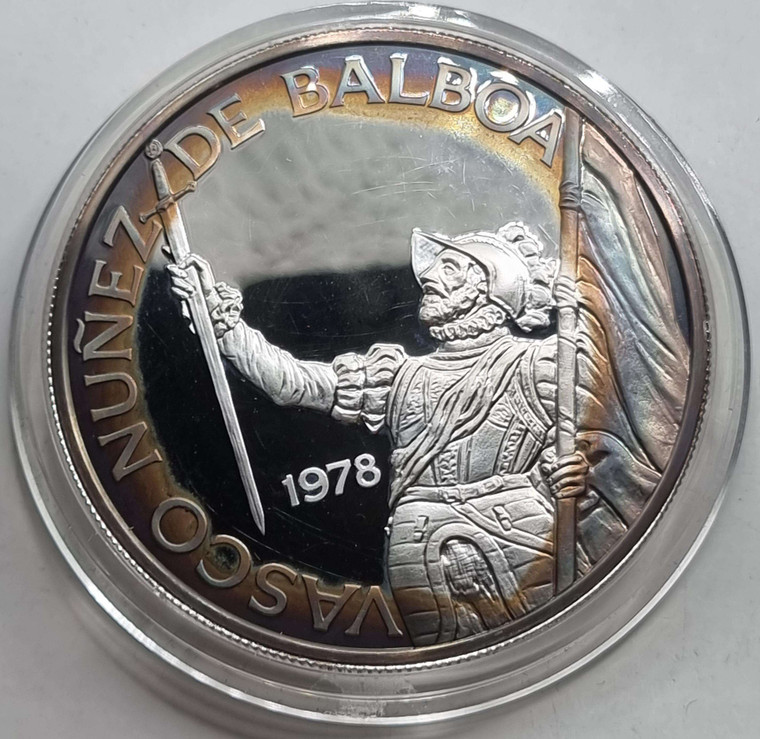 Panama Large 20 Balboas Silver Proof coin 1978