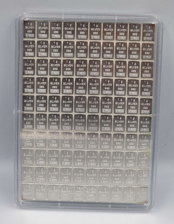 CHI Essayeur Fondeur Silver 100 x 1 Gram bars .999