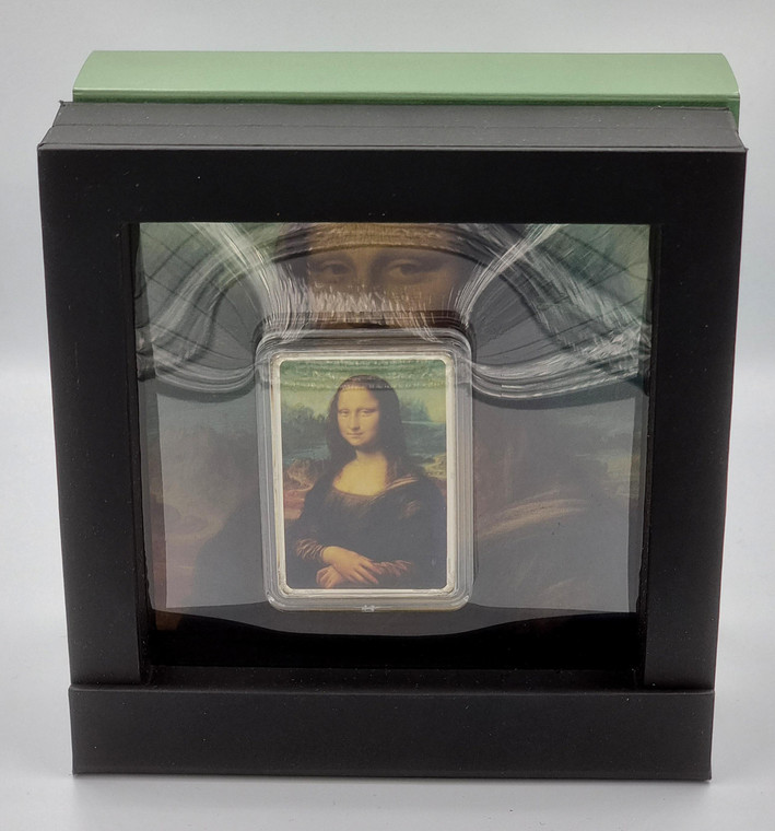 Niue 2$ Silver bar 1 oz .999 Leonardo Da Vinci 2018 The Mona Lisa