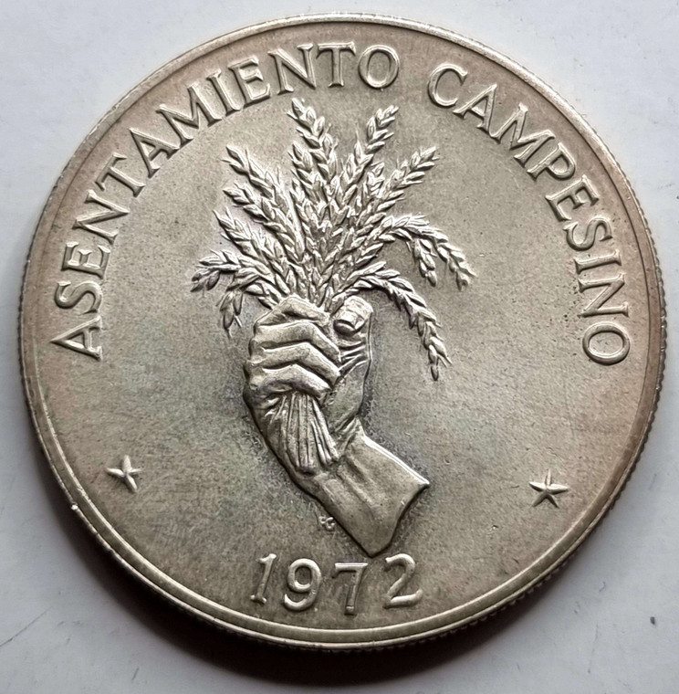 Panama 5 Balboa silver coin 1972 FAO - Peasant Settlements