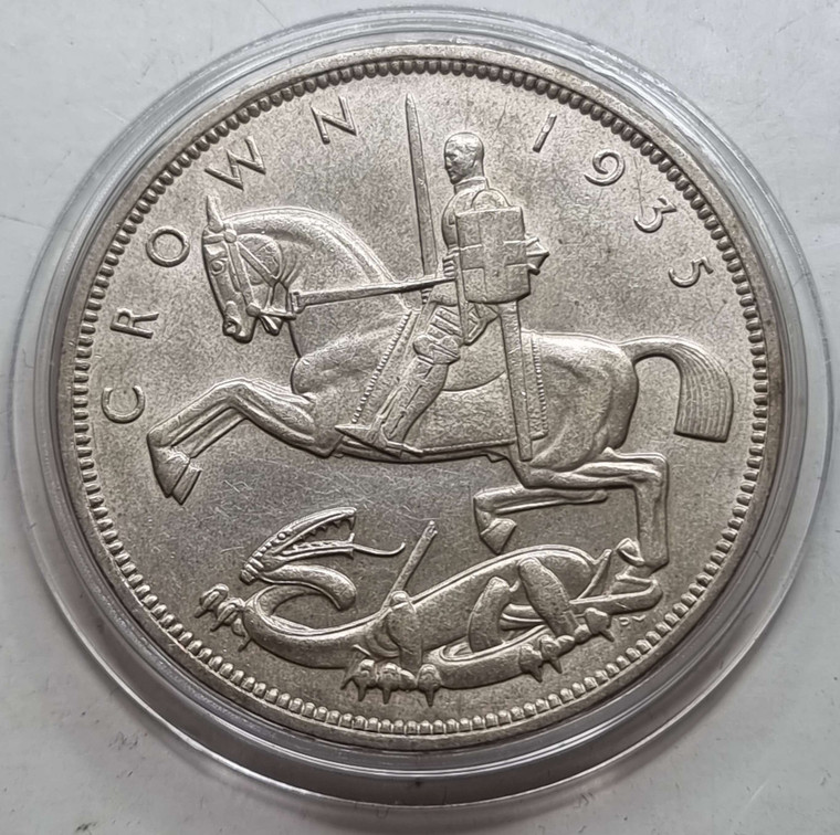 GREAT BRITAIN 1935 1 CROWN SILVER COIN JUBILEE KGV