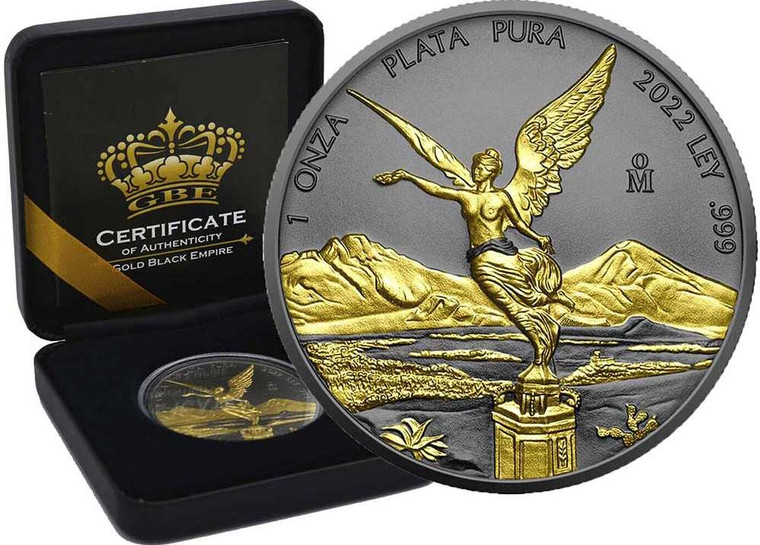 Mexico Libertad 2023 Gold Black Empire Silver Coin