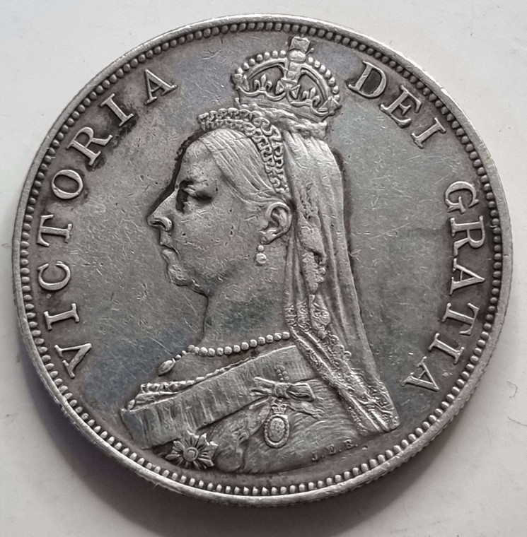 GREAT BRITAIN UK 1887 2 FLORIN SILVER COIN