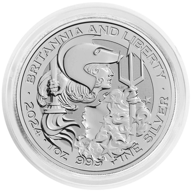 2024 Silver Britannia and Liberty 1 oz Bullion Coin