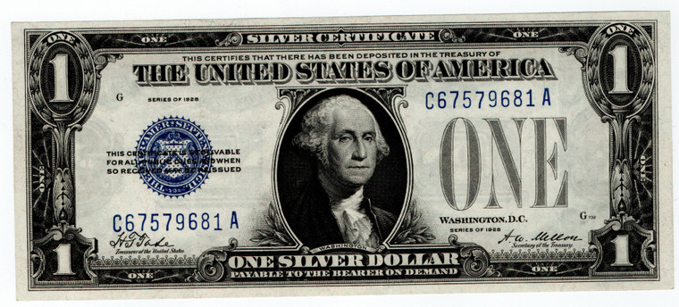 USA 1 DOLLAR SILVER CERTIFICATE 1928 BANKNOTE