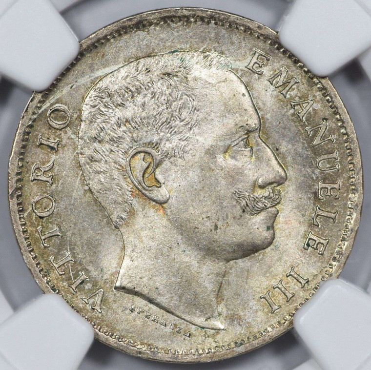 ITALY SILVER LIRA 1906 R NGC MS65 TOP POP FINEST KNOWN