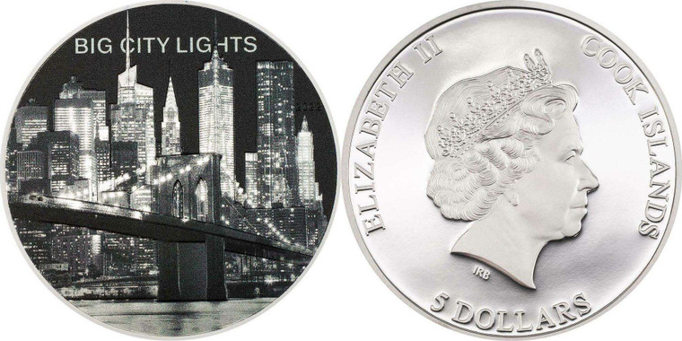 New York Big City Lights 1 oz silver coin CIT 2022
