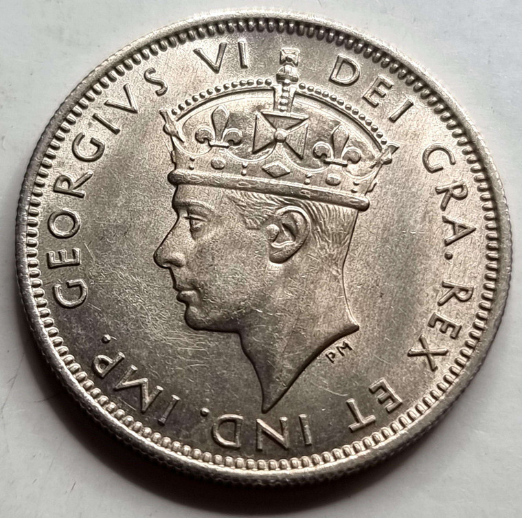 CYPRUS 1 SHILLING COIN 1947 UNC KGVI