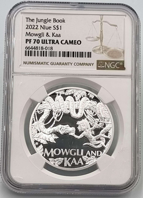 Niue 2022 The Jungle Book Mowgli 1 oz Silver Coin NGC PF70 POP 1