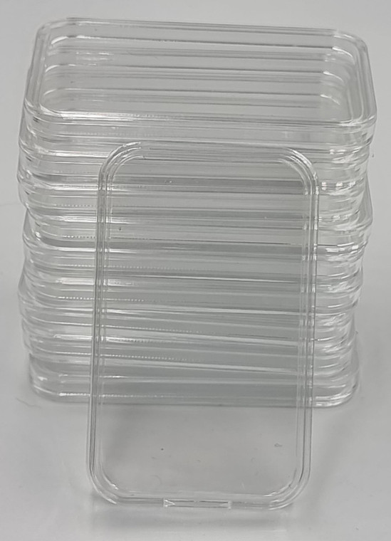 Rectangular Coin Capsules 29 x 50mm for 1 oz ROYAL MINT silver bar 10 PIECES
