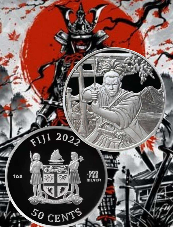 FIJI SAMURAI 2022 ANCIENT WARRIORS SILVER COIN 1 OZ 999