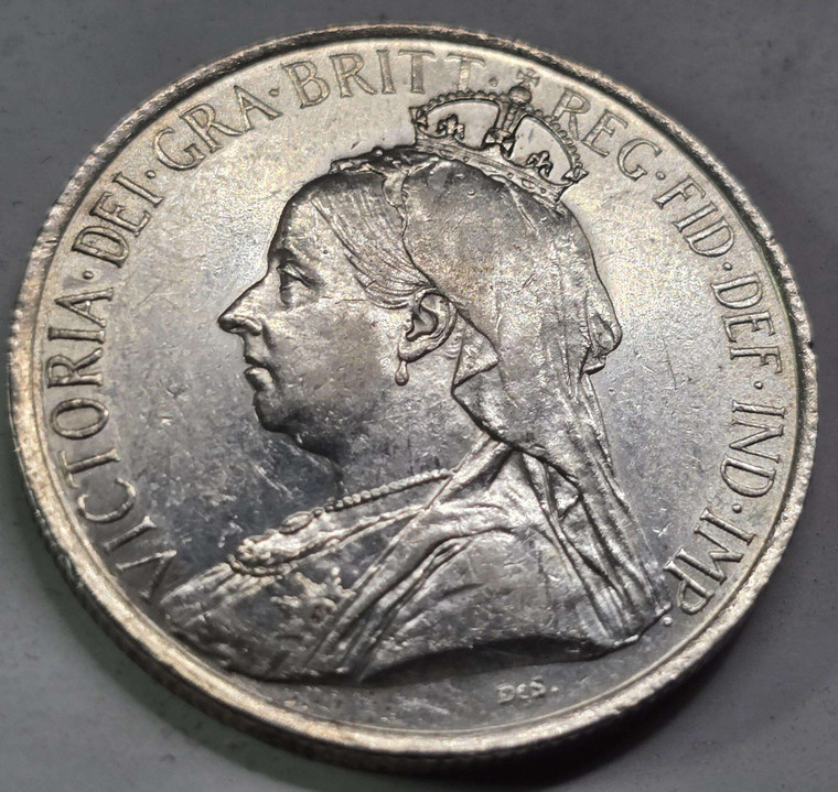 CYPRUS 18 PIASTRE SILVER 1901 COIN IN UNC CONDITION