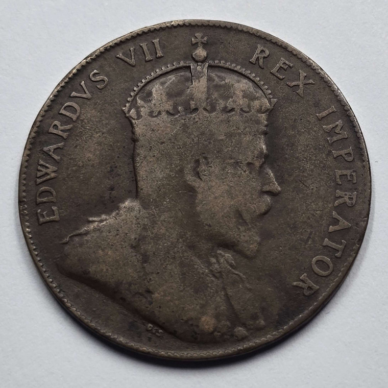 CYPRUS HALF 1/2 PIASTRES 1908 COIN F-VF KEY DATE