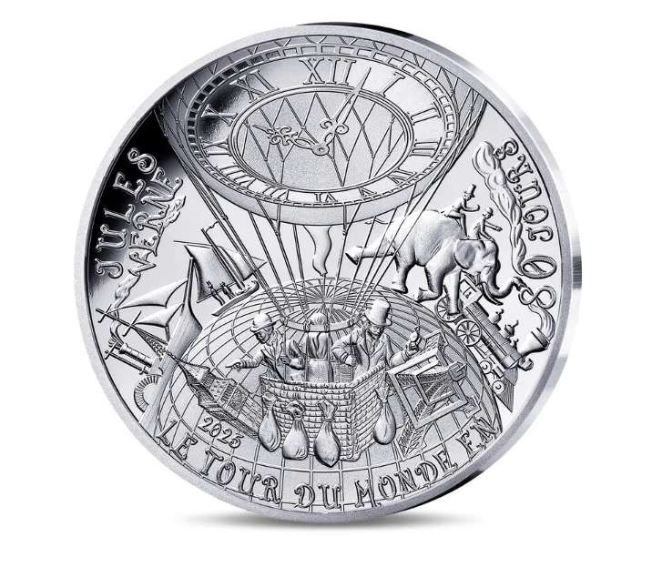 France 2025 JV Around the World in 80 Days Proof Silver Coin