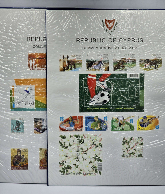 CYPRUS COMMEMORATIVE YEAR SET 2012 HANGING SPECIMEN STAMP SET