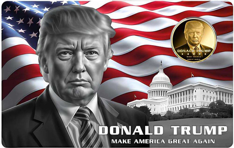 DONALD TRUMP 1/1000 Oz Gold Coin 3000 Francs Chad 2024