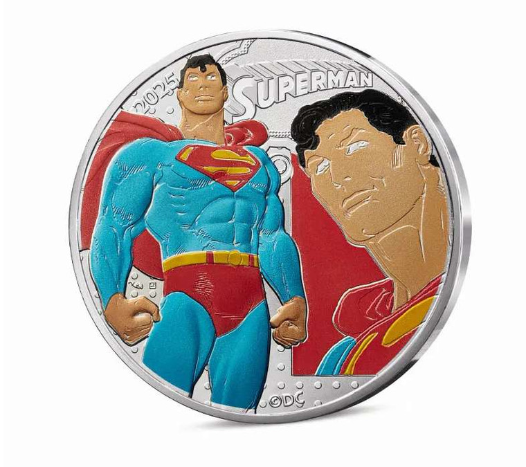 France 2025 SUPERMAN DC Comics Silver Coin 50€ Euro