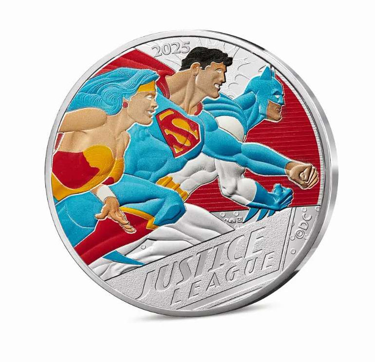 France 2025 JUSTICE LEAGUE DC Comics Silver Coin 50€ Euro