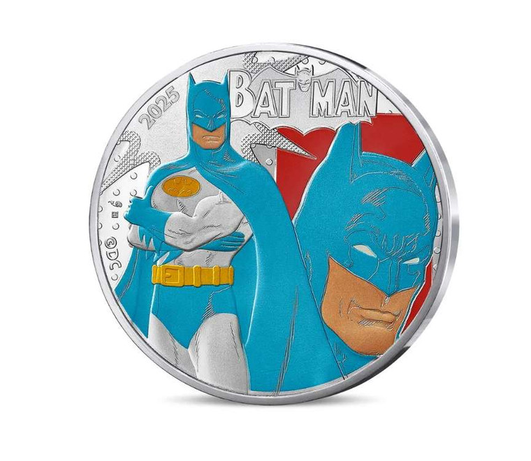 France 2025 BATMAN DC Comics Silver Coin 50€ Euro