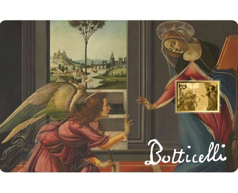 Botticelli Cestello Annunciation 1/1000 Oz Gold Coin 3000 Francs Chad 2024