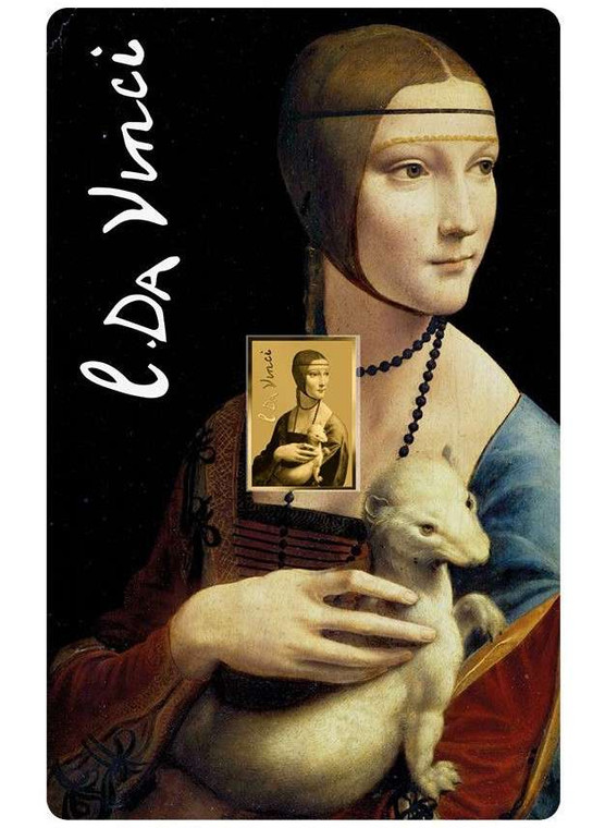 Da Vinci Lady with an Ermine 1/1000 Oz Gold Coin 3000 Francs Chad 2024