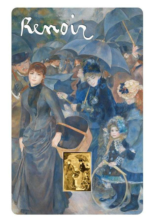 Renoir The Umbrellas 1/1000 Oz Gold Coin 3000 Francs Chad 2024